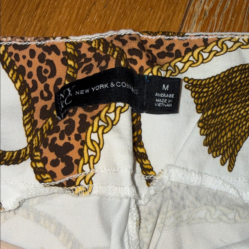 New York & Company Leopard and Chain Print Pants - Picture 2 of 5